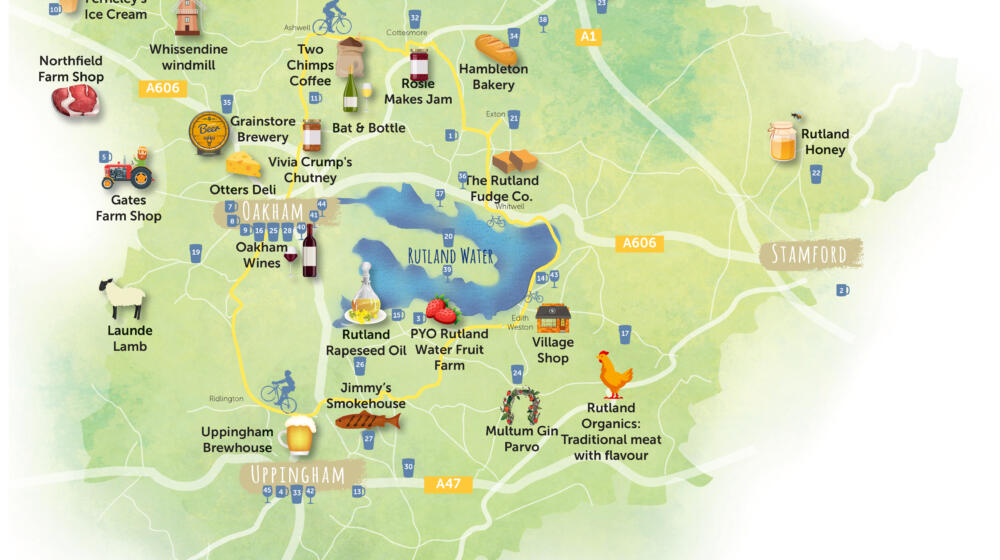 Rutland food and Drink map