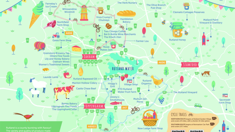 Discover Rutland Food and Drink map